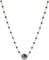 EFFY COLLECTION EFFY CULTURED TAHITIAN PEARL (10MM) & HEMATITE BEAD 18" STATEMENT NECKLACE IN 14K GOLD