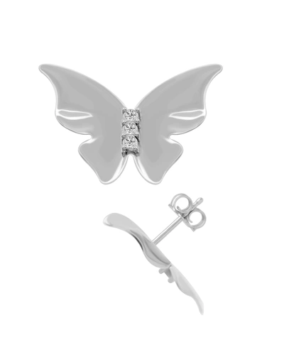 Essentials And Now This Crystal Butterfly Stud Earring In Silver Plate, Gold Plate Or Rose Gold Plate