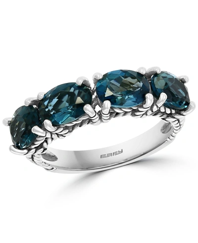 Effy Collection Effy London Blue Topaz Statement Ring (3-3/4 Ct. T.w.) In Sterling Silver In London Blue Topaz Ring In Sterling Silve