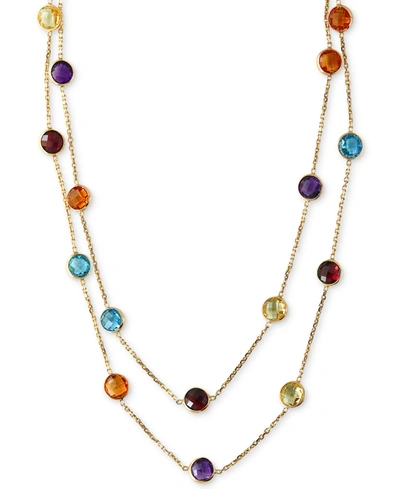 Effy Collection Effy Multistone Long 43" Strand Necklace (28-9/10 Ct. T.w.) In 14k Gold In Yellow Gold