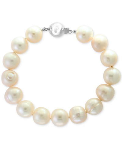 Effy Collection Effy Cultured Freshwater Pearl (11mm) Bracelet In Silver