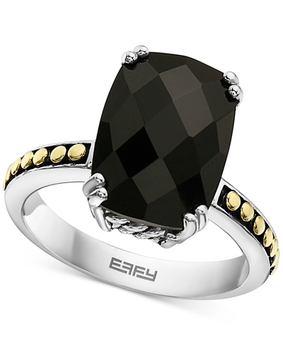 Effy Collection Effy Onyx Statement Ring In Sterling Silver & 18k Gold