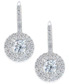ARABELLA CUBIC ZIRCONIA CIRCLE CLUSTER DROP EARRINGS IN STERLING SILVER, CREATED FOR MACY'S