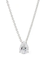 Eliot Danori Pear Cubic Zirconia Necklace, 16" + 2" Extender, Created For Macy's In Rhodium