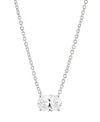 Eliot Danori Oval Cubic Zirconia Necklace, 16" + 2" Extender, Created For Macy's In Rhodium