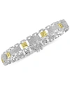 Macy's Men's Diamond Two-tone Bracelet (1/2 Ct. T.w.) In Sterling Silver & 18k Gold-plate In Silver