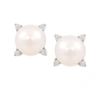 HONORA CULTURED FRESHWATER PEARL (8MM) & DIAMOND (1/8 CT. T.W.) STUD EARRINGS IN 14K GOLD