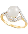 HONORA CULTURED FRESHWATER PEARL (8MM) & DIAMOND (1/4 CT. T.W.) RING IN 14K GOLD