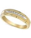 MACY'S MEN'S DIAMOND BAND (1/10 CT. T.W.) IN 10K YELLOW GOLD OR 10K WHITE GOLD
