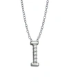 Giani Bernini Cubic Zirconia Initial Pendant Necklace In Sterling Silver In White