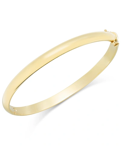 Macy's Solid Gold Polished Bangle Bracelet In 14k Gold In Yellow Gold