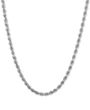 Macy's 14k White Gold Diamond-cut Rope Chain 18" Necklace (2-1/2mm) In White Gold
