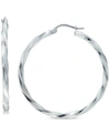 Giani Bernini Twist Hoop Earrings In Sterling Silver, Created For Macy's In Silver