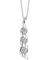 MACY'S SIRENA DIAMOND SWIRLED PENDANT NECKLACE (1/8 CT. T.W.) IN 14K WHITE GOLD