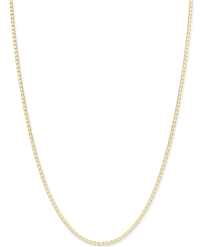 Macy's 22" Box Chain Necklace (3/4mm) In 14k Gold In Yellow Gold