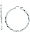 Giani Bernini Twist Hoop Earrings In Sterling Silver, Created For Macy's In Silver
