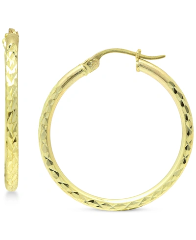 Giani Bernini Small Hoop Earrings In 18k Gold-plated Sterling Silver, 1", Created For Macy's In K Gold Over Sterling Silver