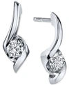 SIRENA DIAMOND TWIST DROP EARRINGS (1/5 CT. T.W.) IN 14K WHITE GOLD