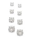 Giani Bernini Cubic Zirconia Stud Set In 18k Gold Over Sterling Silver In Sterling Silver