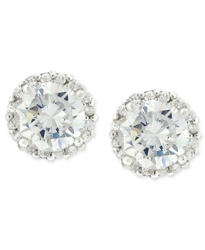 Giani Bernini Pave Cubic Zirconia Stud Earrings (1-3/4 Ct. T.w.) In Sterling Silver, Created For Macy's In Clear,silver