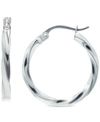 Giani Bernini Twist Hoop Earrings In Sterling Silver, Created For Macy's In Silver