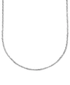 Italian Gold 14k White Gold 18" Perfectina Chain Necklace (1-1/8mm) In White Gold