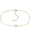 Giani Bernini Lab-created Opal Ankle Bracelet (also In Cubic Zirconia), Created For Macy's In Purple Silver