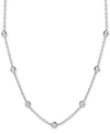 GIANI BERNINI BEADED STATION CHAIN NECKLACE IN 18K GOLD-PLATED SILVER, OR 18K ROSE GOLD-PLATED SILVER OR STERLING 