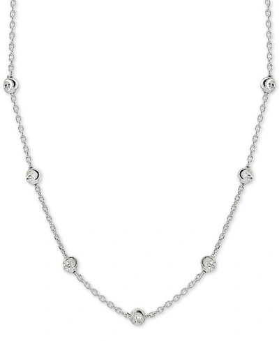 Giani Bernini Beaded Station Chain Necklace In 18k Gold-plated Silver, Or 18k Rose Gold-plated Silver Or Sterling
