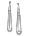 Inc International Concepts Silver-tone Crystal Pendulum Statement Earrings, Created For Macy's In Silver
