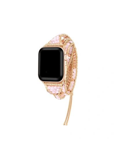 Posh Tech Men's And Women's Rose Gold Pink Jewelry Wrap For Apple Watch 42mm In Multi