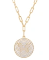 Macy's Cubic Zirconia Butterfly Paperclip 18" Necklace In Gold Plate In Gold