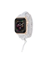 POSH TECH MEN'S AND WOMEN'S SILVER-TONE WHITE JEWELRY WRAP FOR APPLE WATCH 42MM