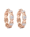Macy's Diamond Accent Gold-plated, Silver Plated Or Rose Gold Plated X And Heart Earrings In Rose Gold
