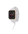 Posh Tech Men's And Women's Silver-tone White Jewelry Wrap For Apple Watch 38mm In Multi