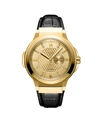 Jbw Men's Saxon Diamond (1/6 Ct. T.w.) Watch In 18k Gold-plated Stainless Steel Watch 48mm In Black