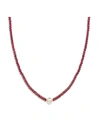 Macy's Gemstone And Cultured Pearl (9-10 Mm) Strand Necklace In 14k Yellow Gold (available In Ruby (80-1/2 In Black Spinel