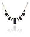 T Tahari Women's Jet And Gold-tone Statement Necklace In Gold