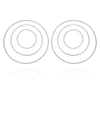 Guess Silver-tone Set Of 3 Endless Hoops In Gold