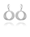 T Tahari Women's Orbital Hoop Earring In Silver