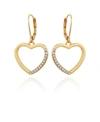T Tahari Women's Pave Heart Drop Earring In Gold