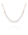T Tahari Women's Graduated Stone Necklace In Rose Gold