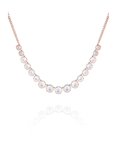 T Tahari Women's Graduated Stone Necklace In Rose Gold