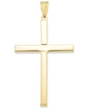 Italian Gold Cross Pendant In 14k Gold In Yellow Gold