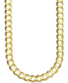 ITALIAN GOLD 22" OPEN CURB LINK CHAIN NECKLACE IN SOLID 10K GOLD