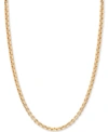 ITALIAN GOLD 18" ROUND BOX LINK CHAIN NECKLACE (1-1/2 MM) IN 14K GOLD