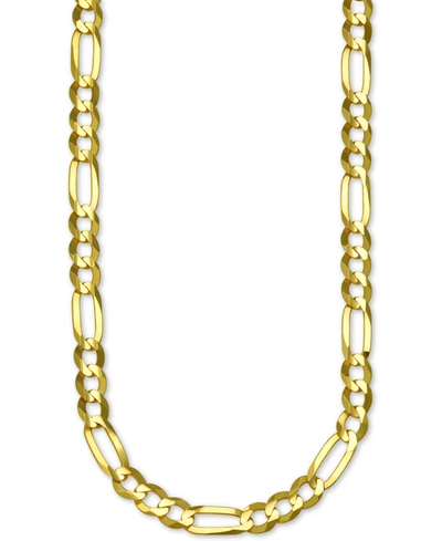 Italian Gold Figaro Link 26" Chain Necklace In 14k Gold