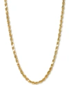 ITALIAN GOLD ROPE 30" CHAIN NECKLACE IN 14K GOLD
