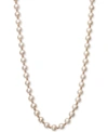 BELLE DE MER WHITE CULTURED FRESHWATER PEARL (7-1/2MM) AND GOLD BEAD COLLAR NECKLACE IN 14K ROSE GOLD