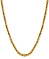 Macy's Polished Square Wheat 22" Chain Necklace (3mm) In 14k Gold In Yellow Gold